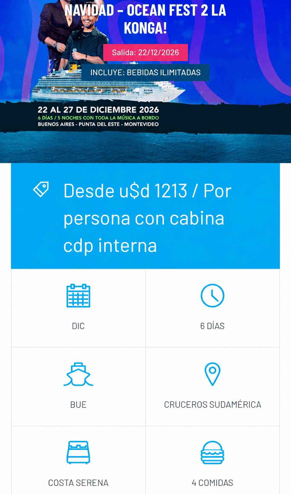 Crucero navideño Uruguay